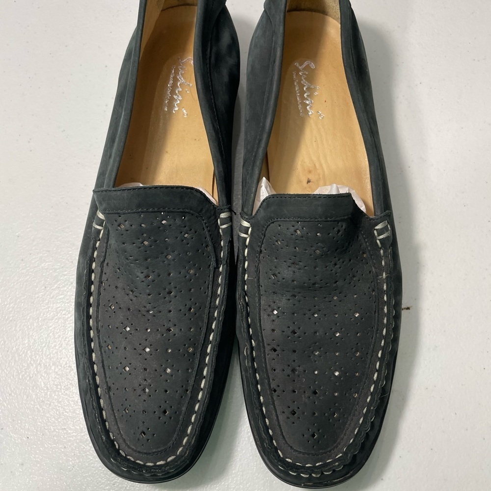 Sudini Black Perforated Loafers Size 11N SB-50